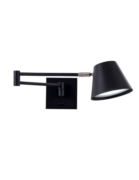 APLIQUE PARED OSTENDE DOBLE BRAZO MOVIL INTERRUPTOR GU10 NEG