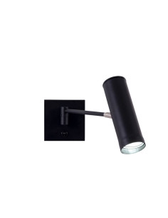APLIQUE PARED OSTENDE BRAZO MOVIL INTERRUPTOR GU10 NEGRO