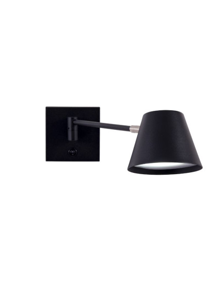 APLIQUE PARED OSTENDE BRAZO MOVIL C INTERRUPTOR GU10 NEGRO