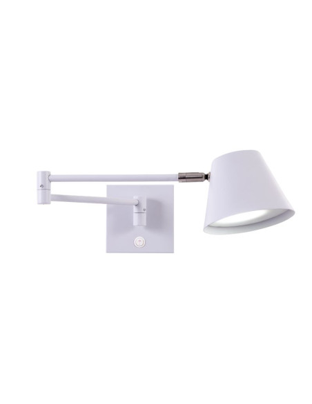 APLIQUE PARED OSTENDE DOBLE BRAZO MOVIL INTERRUPTOR GU10 BL