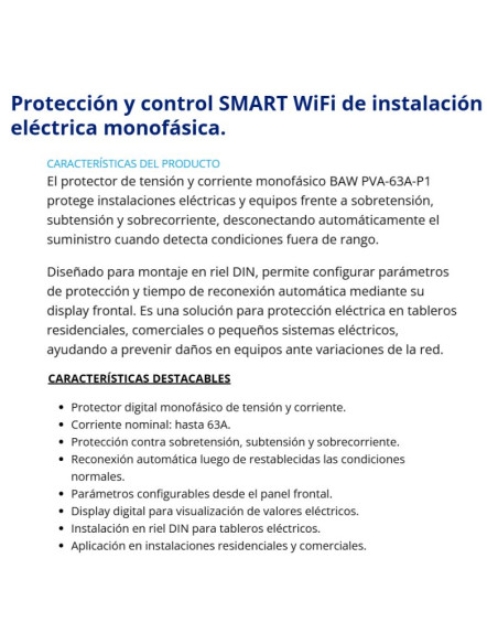 PROTECTOR TENSION DIN MONO BAW+MULT MEDID. SMART WIFI