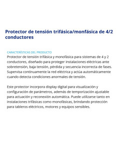 PROTECTOR TENSION DIN TRIF Y MONOF BAW 5A 2MOD 2