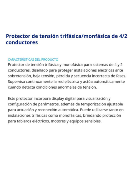 PROTECTOR TENSION DIN TRIF Y MONOF BAW 5A 2MOD