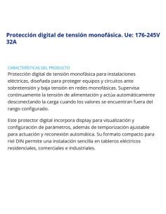 PROTECTOR TENSION DIN MONO BAW DISPLAY 32A DIGITAL 2
