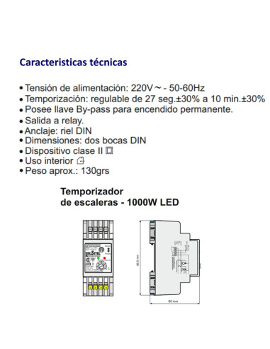 INTERRUPTOR AUTOM ESCALERA DIN RBC SITEL (0907)...