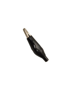 CLIP BATERIA  10AMP AISLADO NEGRO PINZA COCODRILO