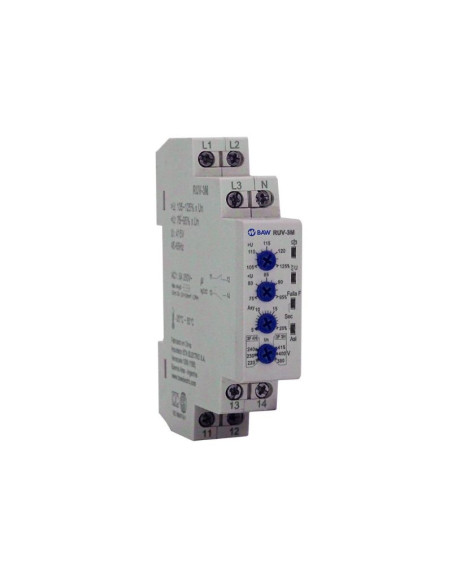 PROTECTOR  TENSION DIN TRIFASICO BAW ANALOGICO (RUV-3M)
