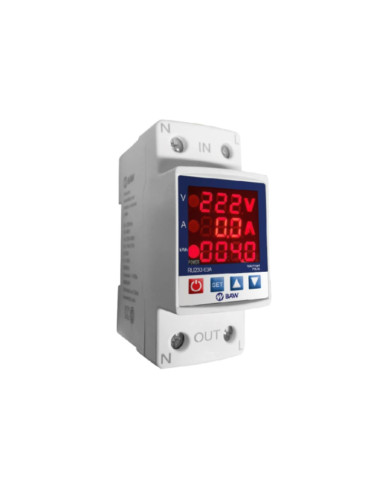 PROTECTOR TENSION DIN MONO BAW (V+A+KWH) RU230-63A