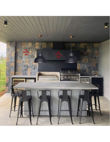 COLGANTE CAMPANA INDUSTRIAL ALUMINIO NEGRO 28CM...