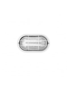 TORTUGA CHAPA OVAL CHICA E27 BLANCO 20X11CM