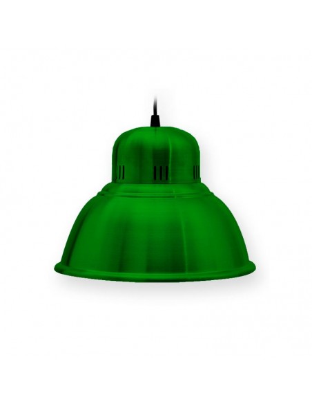 COLGANTE CAMPANA INDUSTRIAL ALUMINIO VERDE 28CM E27