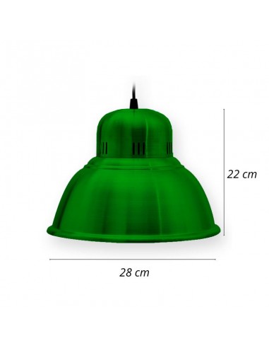 COLGANTE CAMPANA INDUSTRIAL ALUMINIO VERDE 28CM...