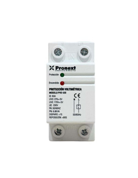 PROTECTOR TENSION DIN MONO PRONEXT 63A PVD-430 ANALOGICO