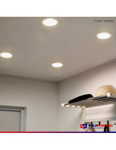 PANEL DE EMBUTIR LED REDONDO BLANCO 12W FRIO...