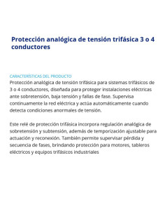 PROTECTOR  TENSION DIN TRIFASICO BAW ANALOGICO (RUV-3M) 2