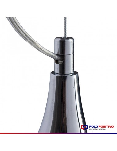 COLGANTE GLOBO 30CMS E27 CROMO