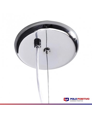 COLGANTE GLOBO 30CMS E27 CROMO