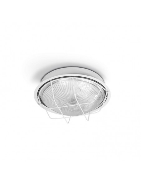 TORTUGA CHAPA REDONDA CHICA E27 BLANCO Ø 18CM