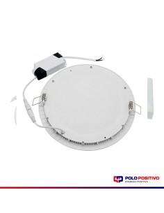 PANEL DE EMBUTIR LED REDONDO BLANCO 12W CALIDO 3000K 17CM 2