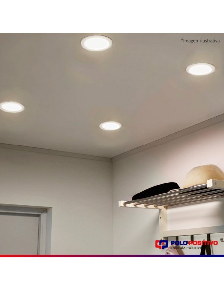 PANEL DE EMBUTIR LED REDONDO BLANCO 12W CALIDO 3000K 17CM