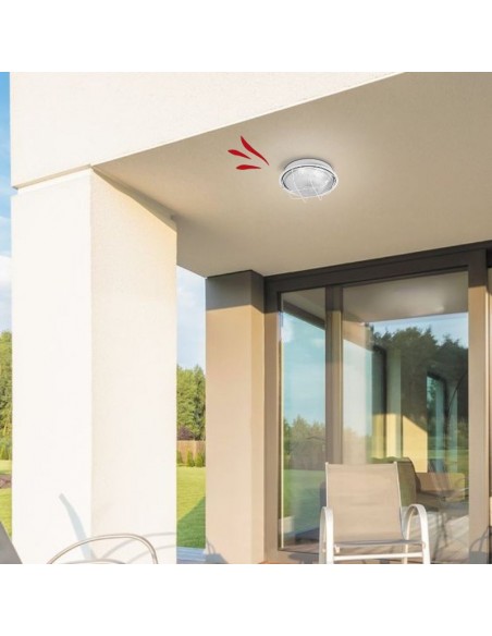 TORTUGA CHAPA REDONDA CHICA E27 BLANCO Ø 18CM