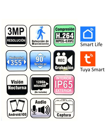 CAMARA WIFI MOVIL C/ AUDIO EXTERIOR SICA SMART