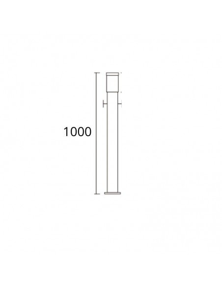 FAROLA HIERRO 2500 E27 NEGRO 100CM