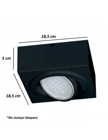 PLAFON LAGUNA 1 LUZ AR111 NEGRO