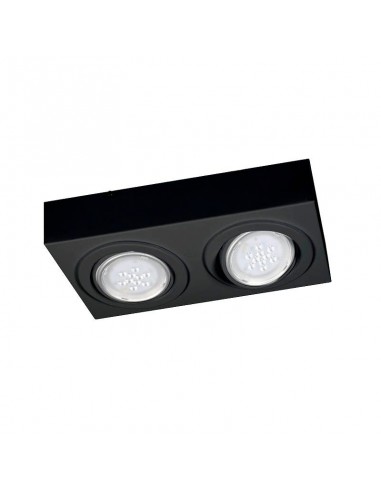 PLAFON LAGUNA 2 LUCES AR111 NEGRO