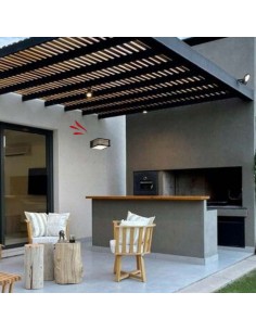 APLIQUE DIFUSOR POLIPROPILENO E27 NEGRO 2