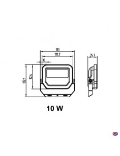 PROYECTOR LED LEDVANCE 10W LUZ CALIDA EXTERIOR 220V. 2