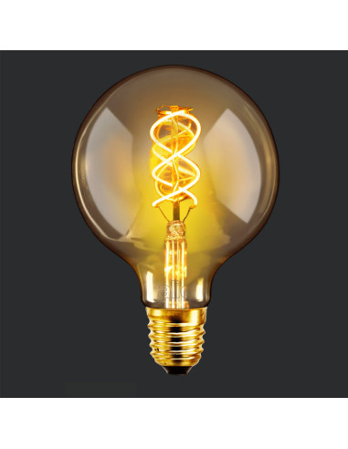 LAMP ANTIQUE LED GLOBO G95 4W LUZ CALIDA AMBAR