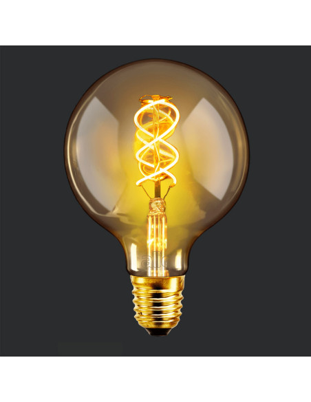 LAMP ANTIQUE LED GLOBO G95 4W LUZ CALIDA AMBAR